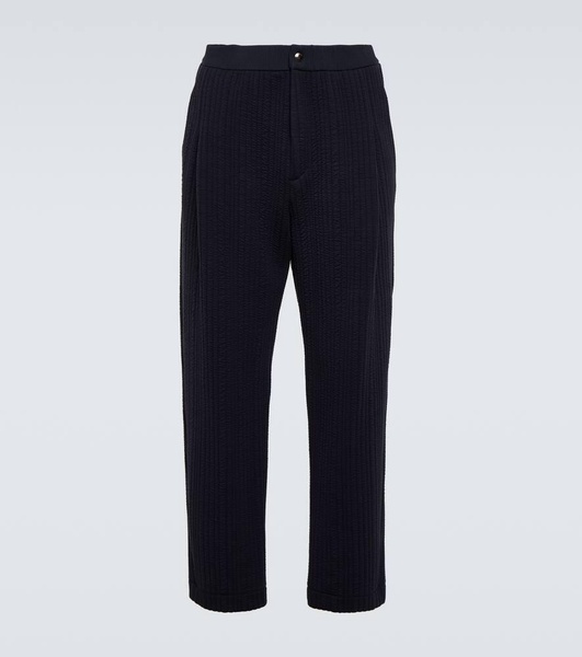 Mid-rise straight pants