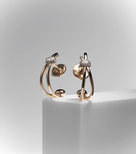 Pomellato Together 18kt gold earrings with diamonds