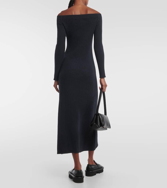 Marvin off-shoulder cashmere midi dress