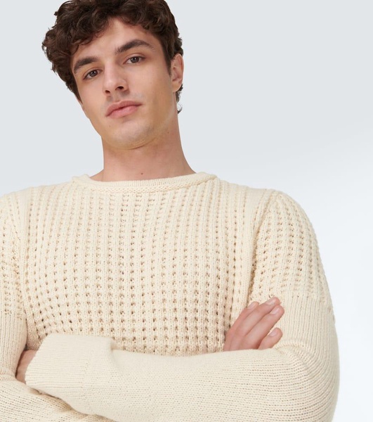 Cotton and wool sweater