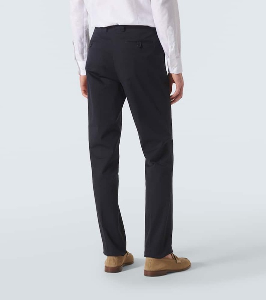 Floral cotton jacquard chinos