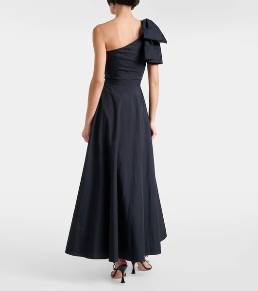 One-shoulder cotton gown