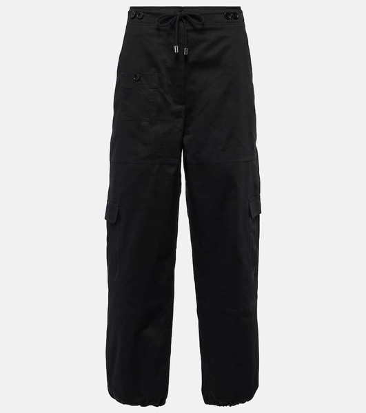 Mid-rise cotton cargo pants