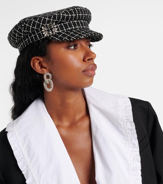 Embellished newsboy cap