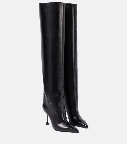 Black Cycas 95 Leather Knee-High Boots