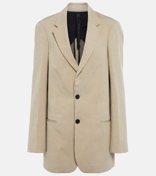 Isaac striped cotton-blend blazer