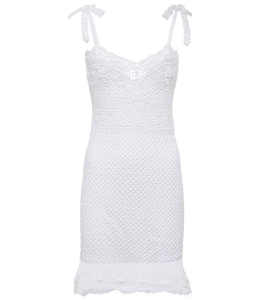 Elizabeth cotton crocheted minidress