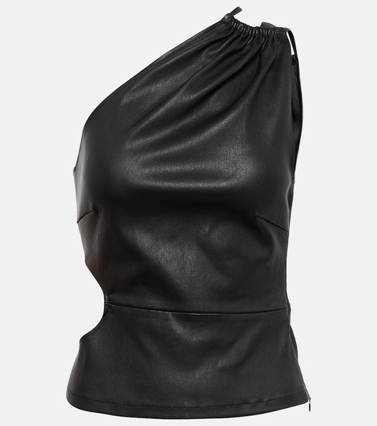 Cutout leather top