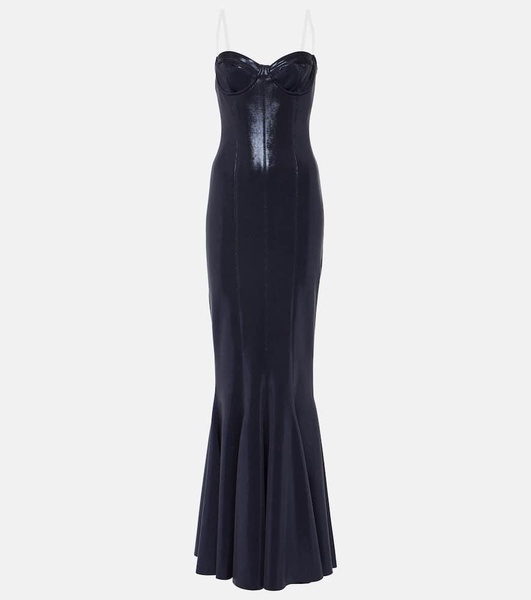 Corset lamé gown