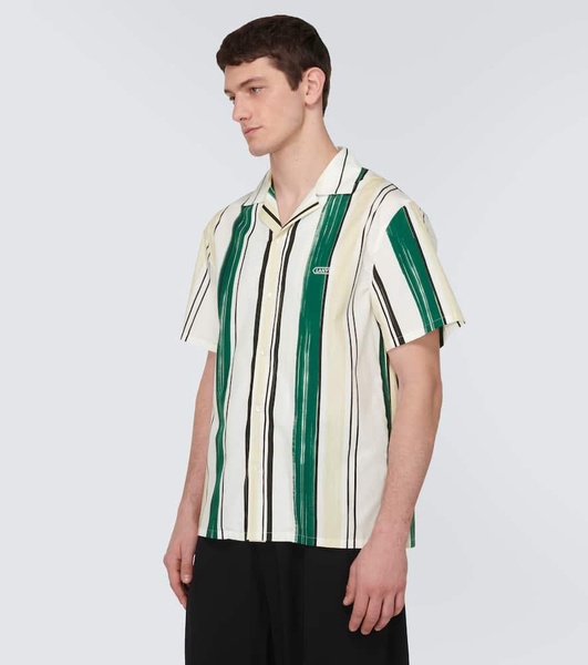 Striped cotton bowling shirt