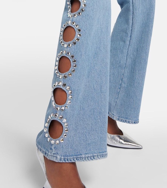 Slouchy Bootcut embellished jeans