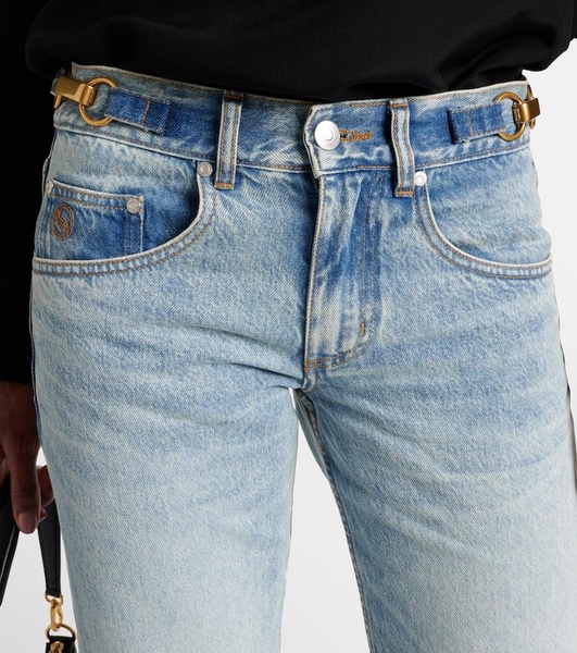 High-rise slim jeans