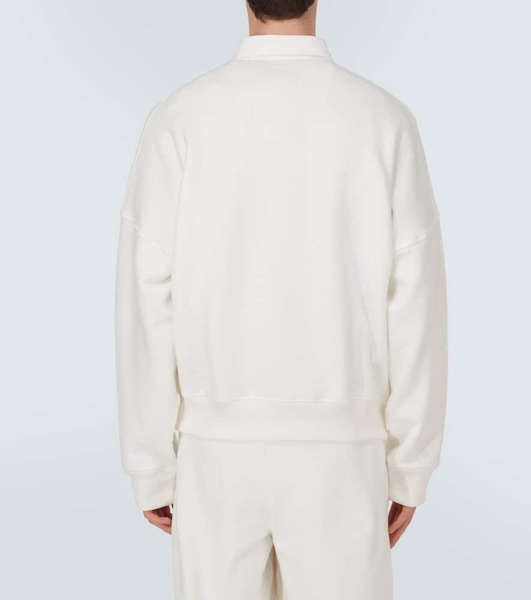 Dende cotton-blend terry polo sweatshirt