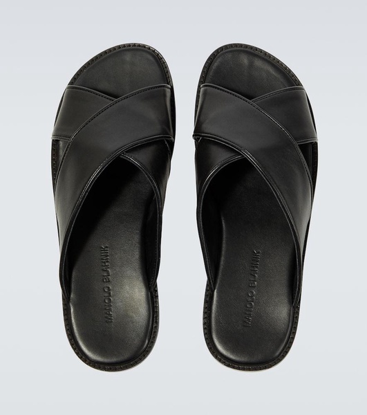 Otawi leather slides