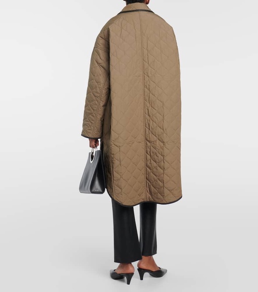 Quilted cocoon coat