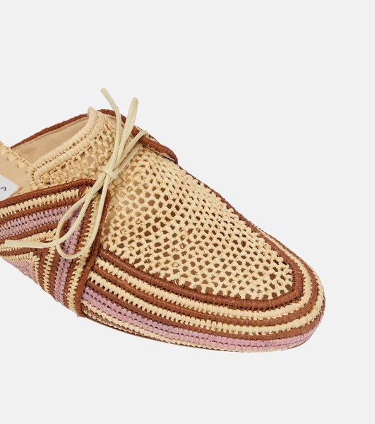 Harriet raffia mules