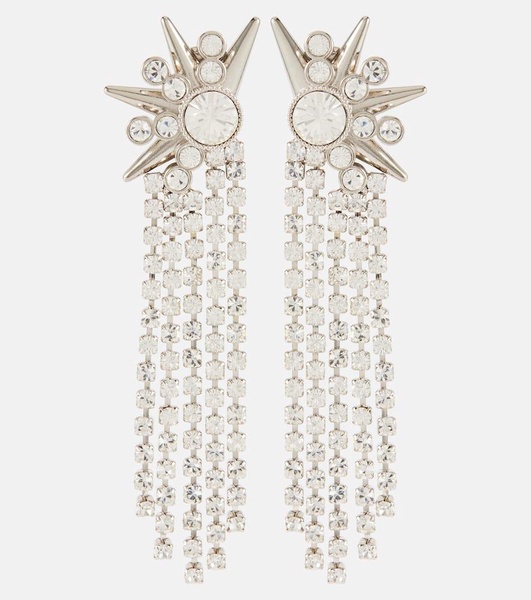 Crystal-embellished drop earrings