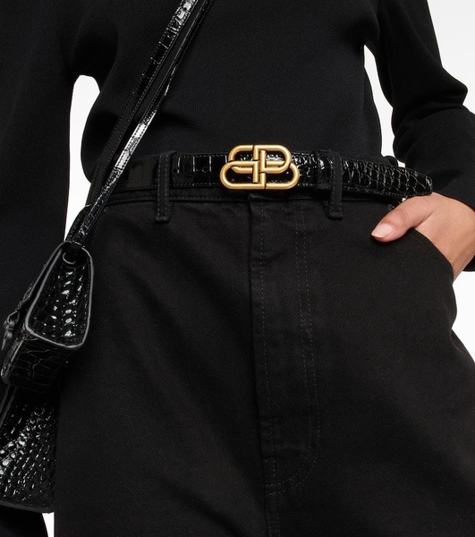 BB croc-effect leather belt