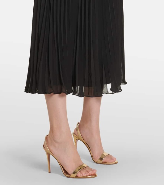 Bouclé chiffon midi dress