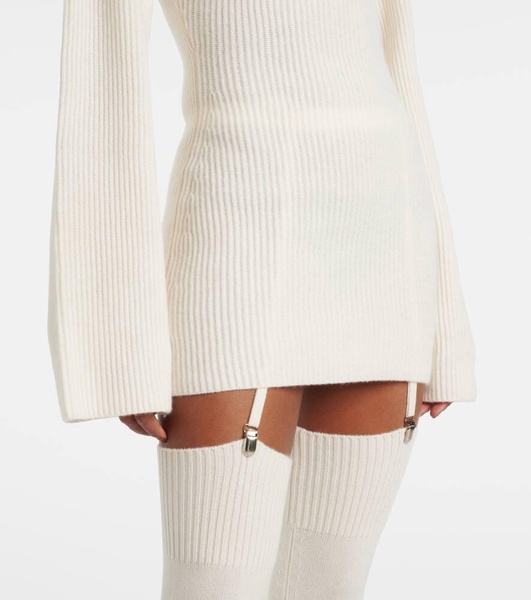 Cursa cashmere sweater dress and socks