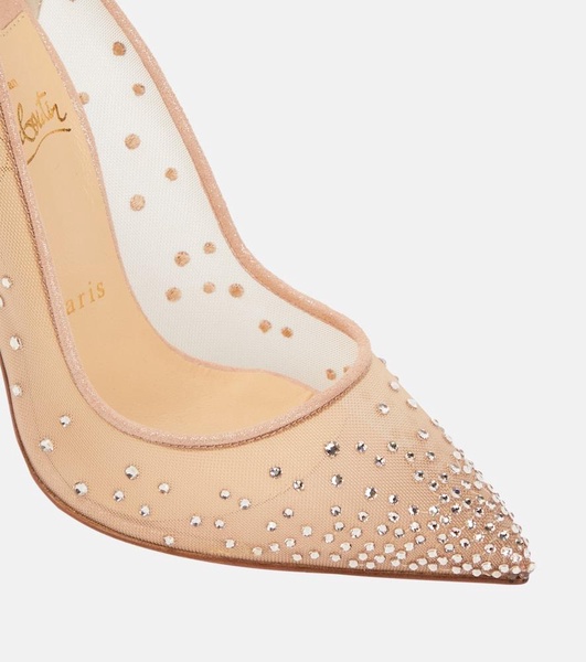 Follies Strass embellished mesh pumps