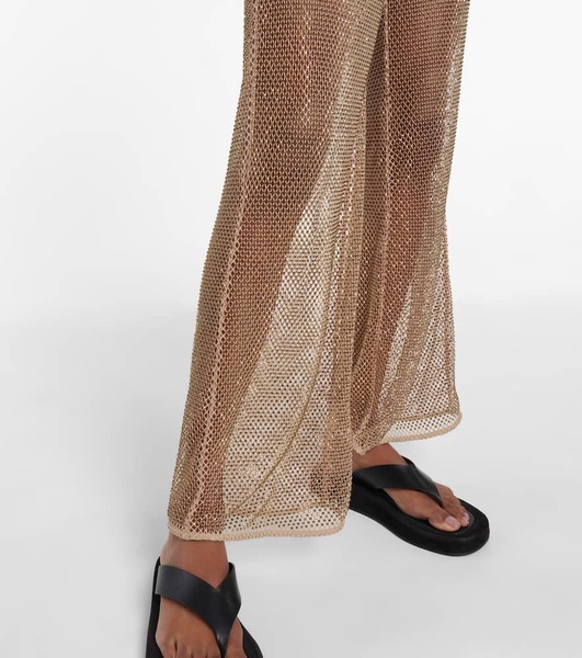 Sullivan crystal-embellished mesh pants