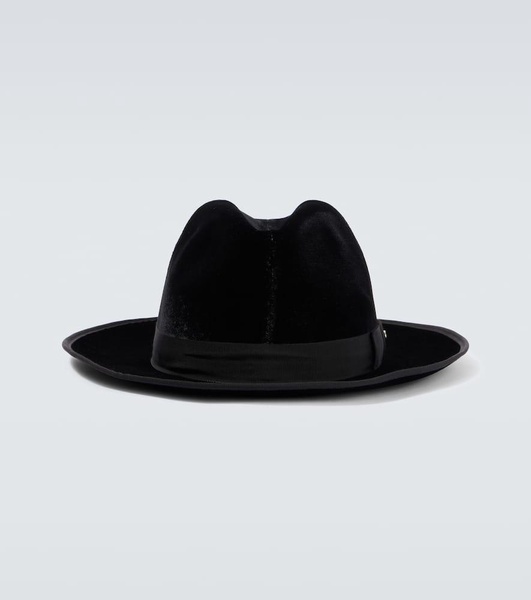 Velvet fedora hat