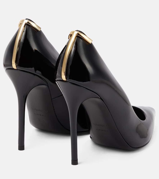 T patent leather pumps