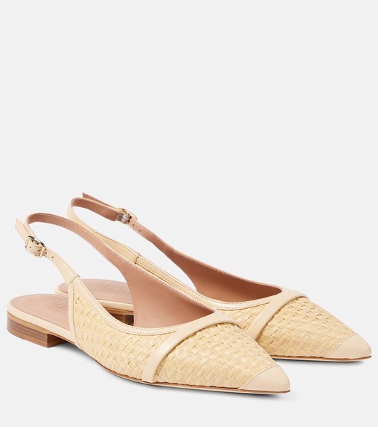 Jama raffia slingback ballet flats