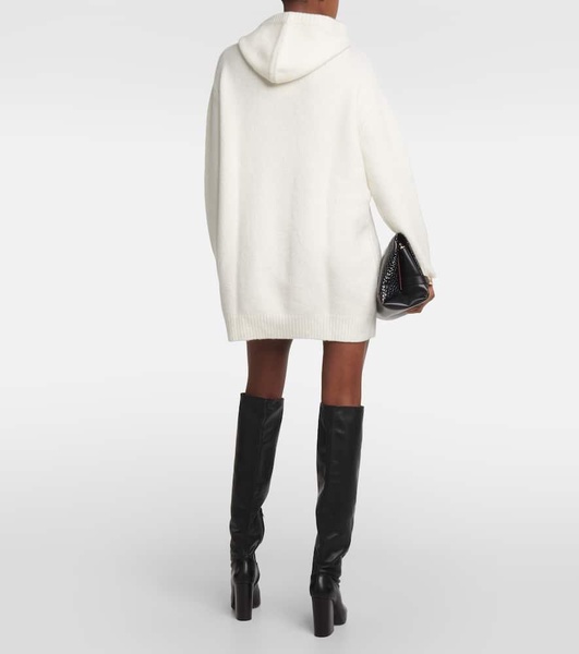 Louise hooded cashmere minidress