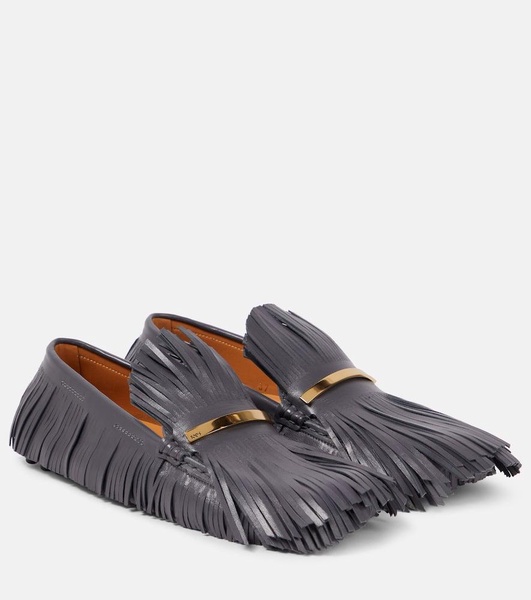 Yorky fringed leather loafers