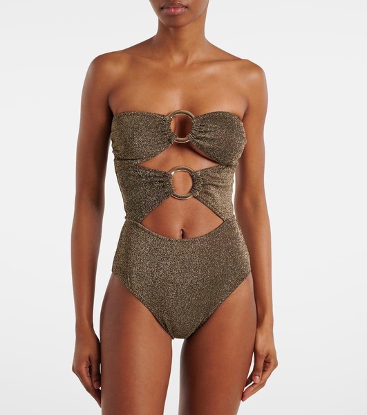 Anya cutout lamé swimsuit