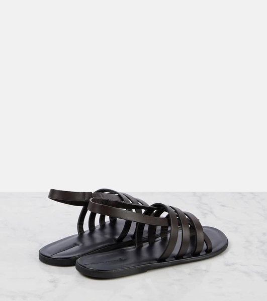 Line leather sandals