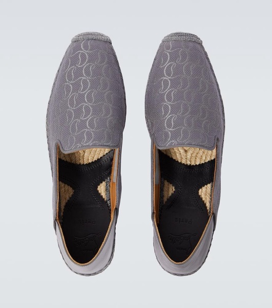 Espadon leather-trimmed jacquard espadrilles