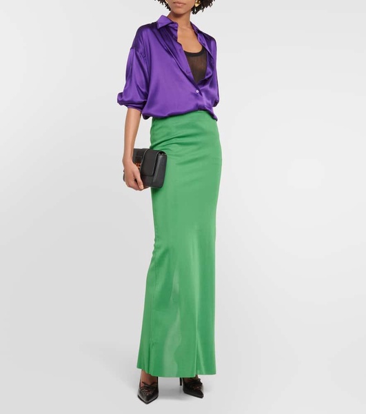 High-rise maxi skirt