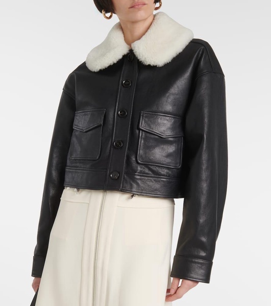 Judd shearling-trimmed leather jacket