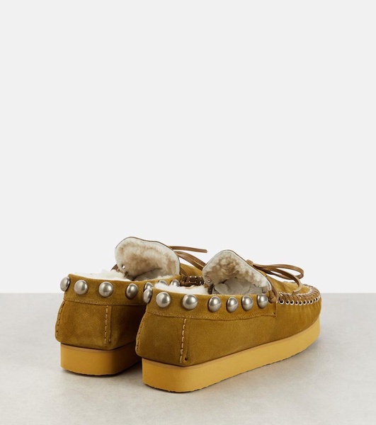 Forley shearling-lined suede moccasins