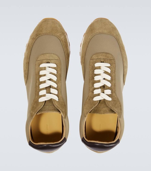 Owen Runner suede-trimmed sneakers        