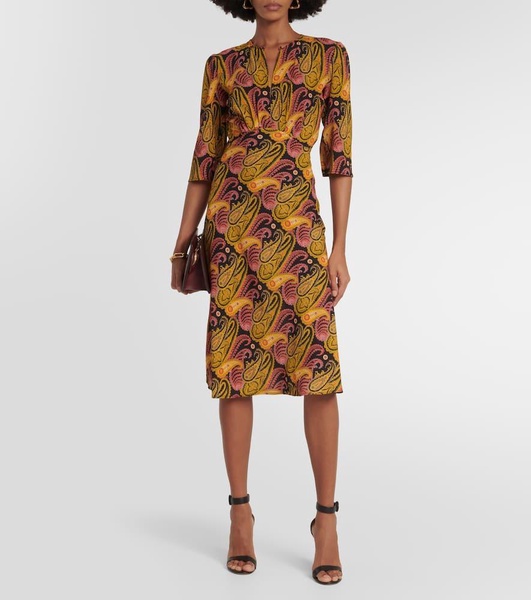 Paisley midi dress