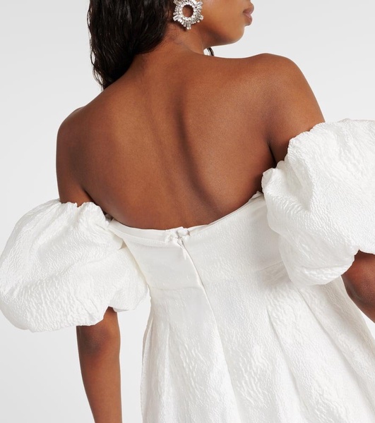 Matchmaker puff-sleeve off-shoulder gown