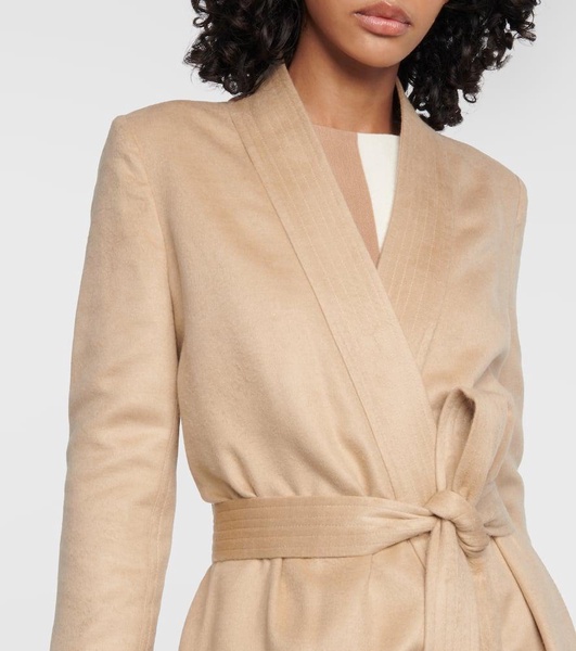 Devon wrap silk coat