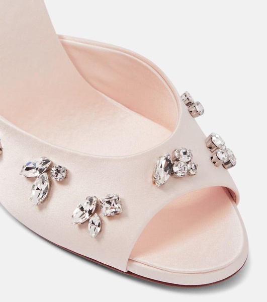 Degraqueen 85 embellished crêpe mules