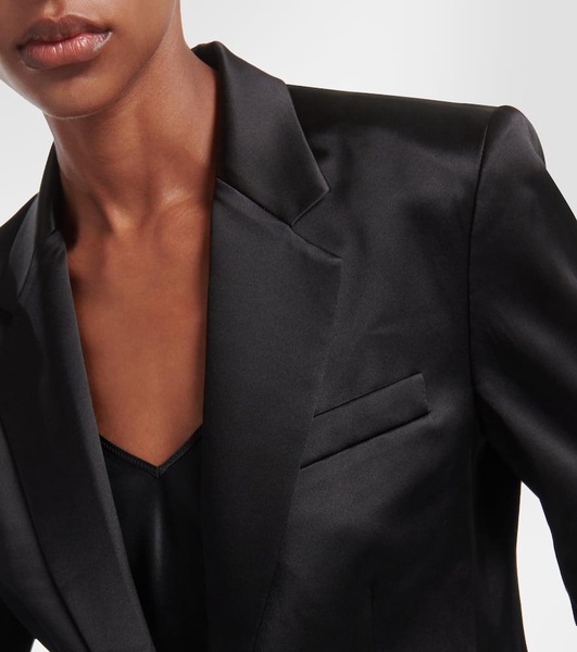 Boyfriend silk charmeuse blazer