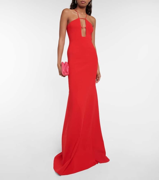 Halterneck maxi dress