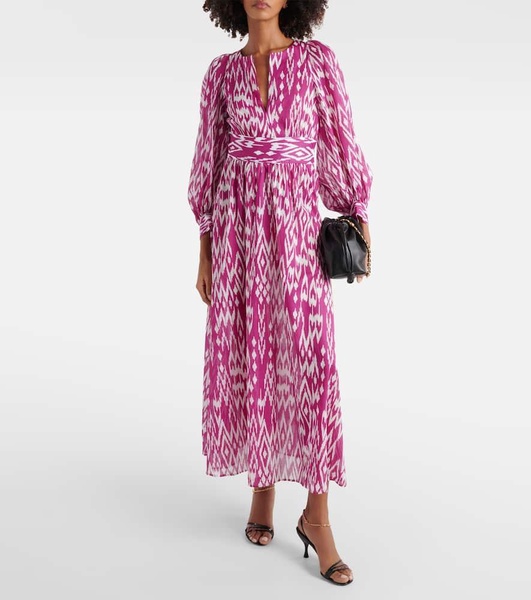 Tornado balloon-sleeve maxi dress