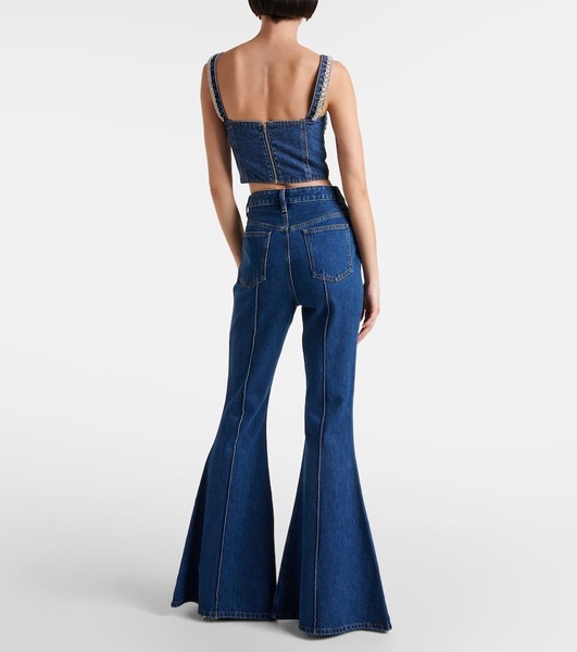 High-rise flared jeans