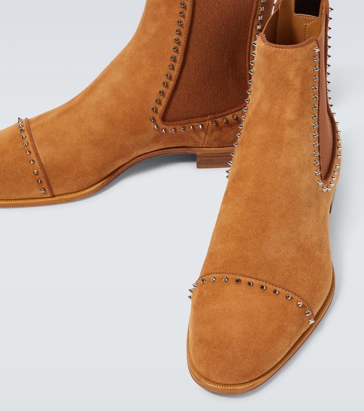 Spiked Suede Chelsea Boots