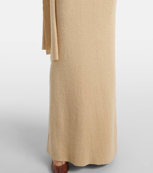 Dara one-shoulder draped maxi dress