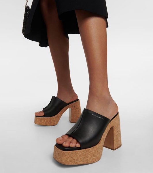 Skyla faux leather platform mules