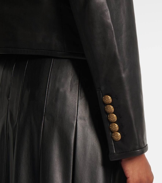 Andrea cropped leather jacket